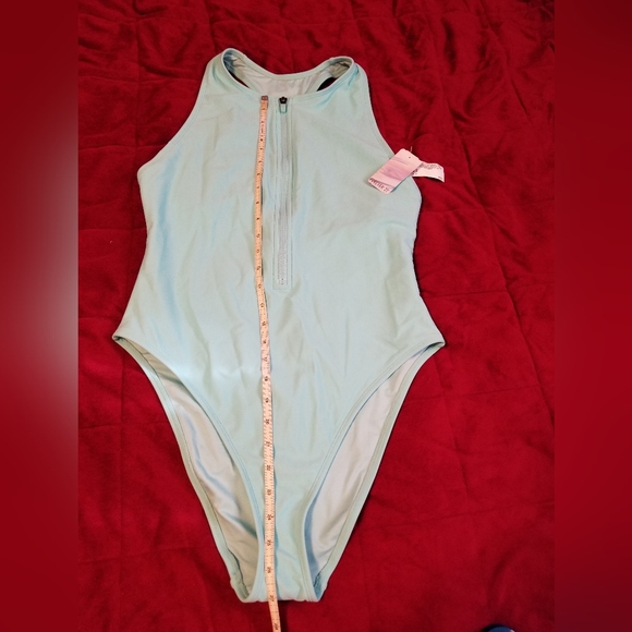 NWT Forever 21 Swimwear One Pie Aqua Size XL - Picture 2 of 6